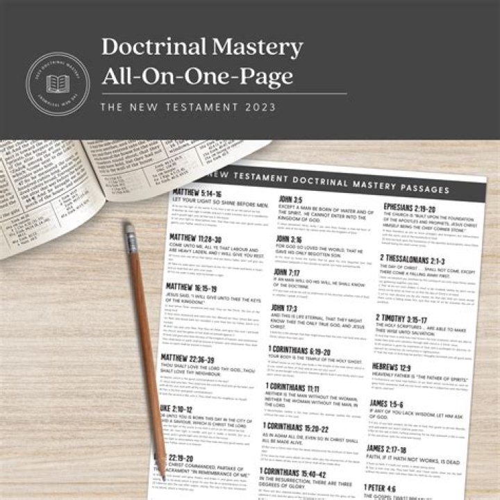 2023 New Testament Doctrinal Mastery 1st Half Quiz