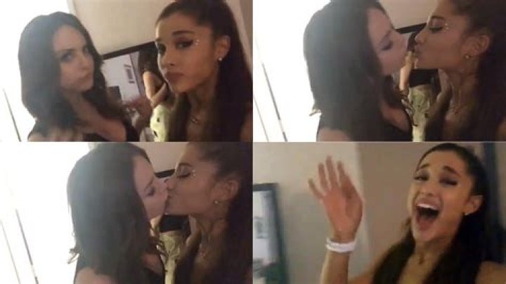 Ariana Grande & Liz Gillies Kiss After Reunion See Sexy Video Hollywood Life