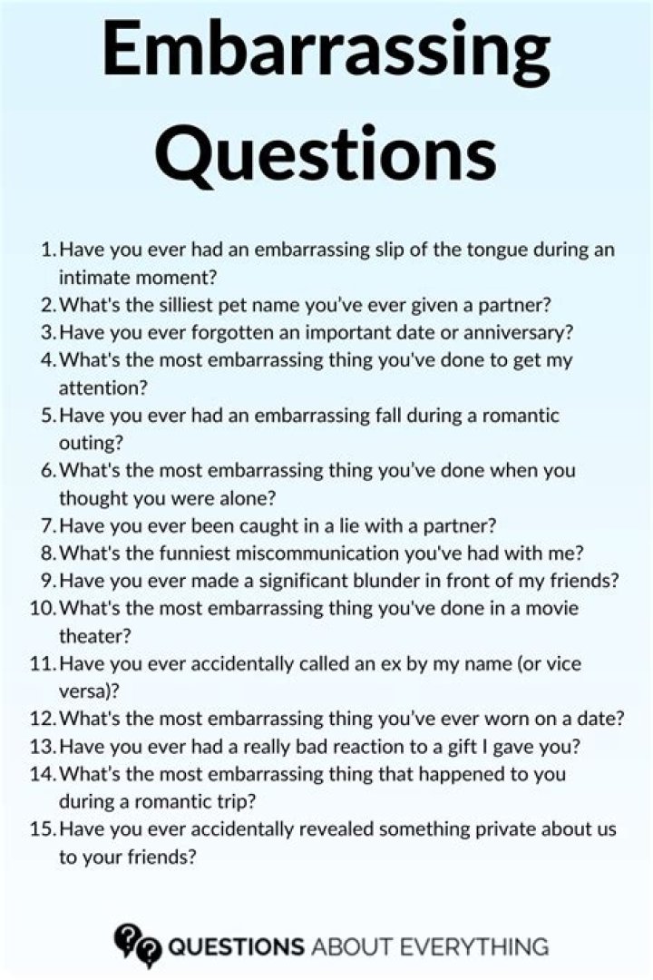 7 Embarrassing Questions To Ask Your Girlfriend