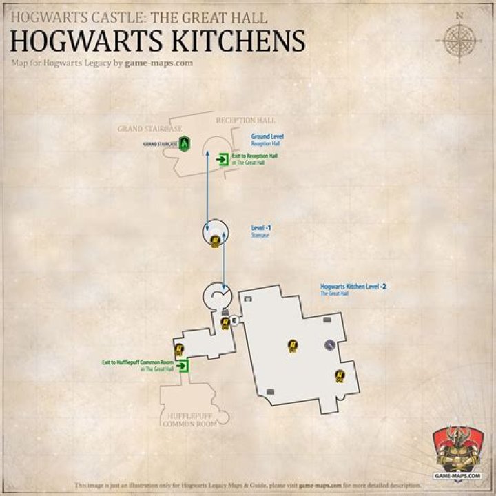 Hogwarts Kitchens Map Hogwarts Legacy