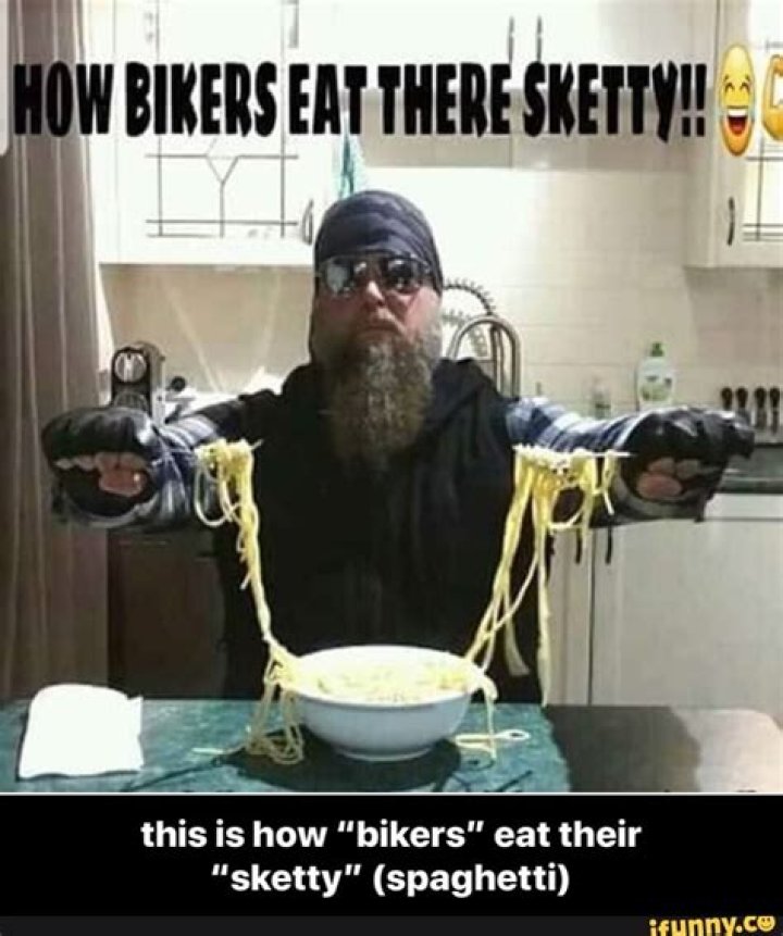 How Bikers Eat Their Sketty