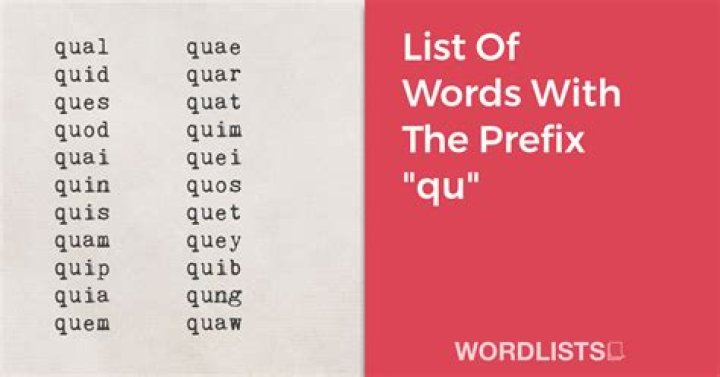 List of Words Containing 'qu'