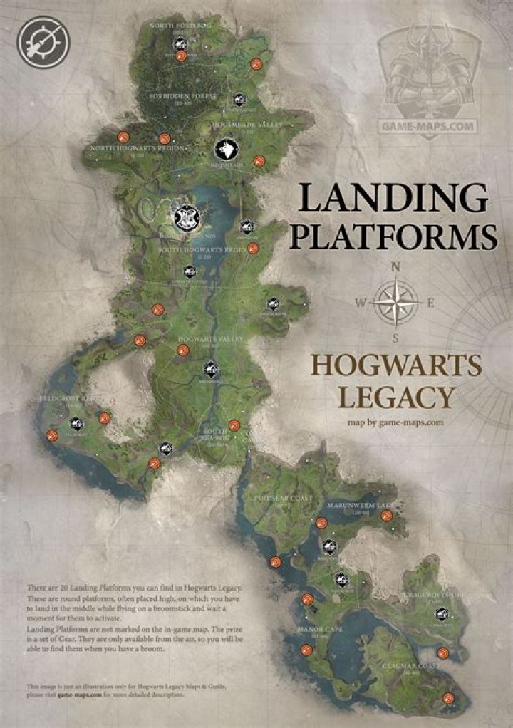 North Hogwarts Region Landing Platforms
