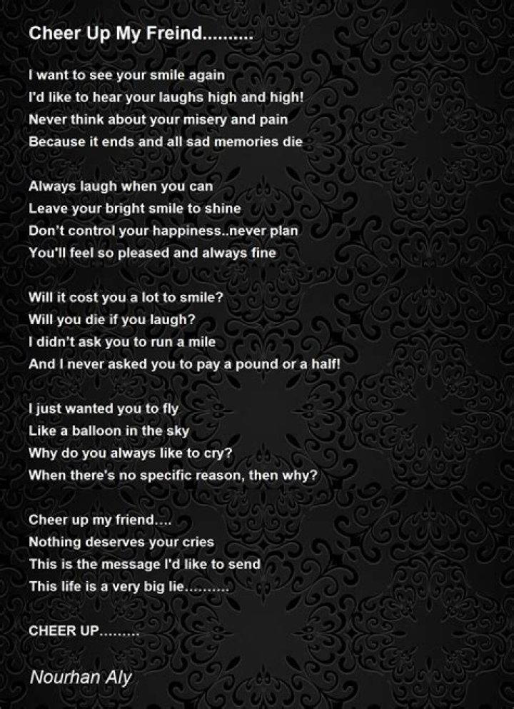 Bringing Joy With A Poem To Cheer Someone Up