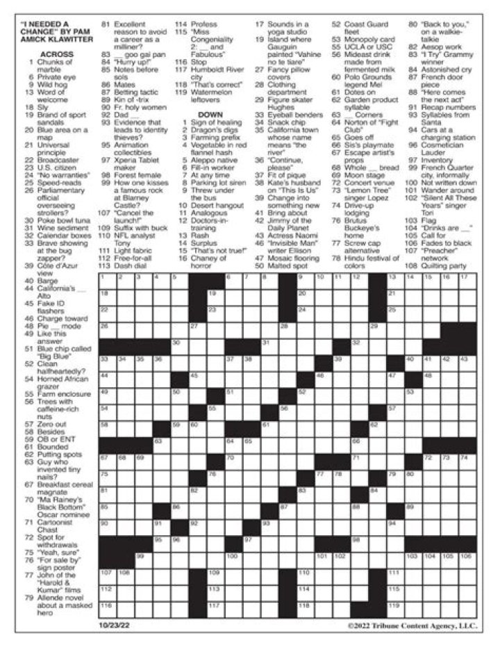 Washington Post Crossword Answers for May 26 2023