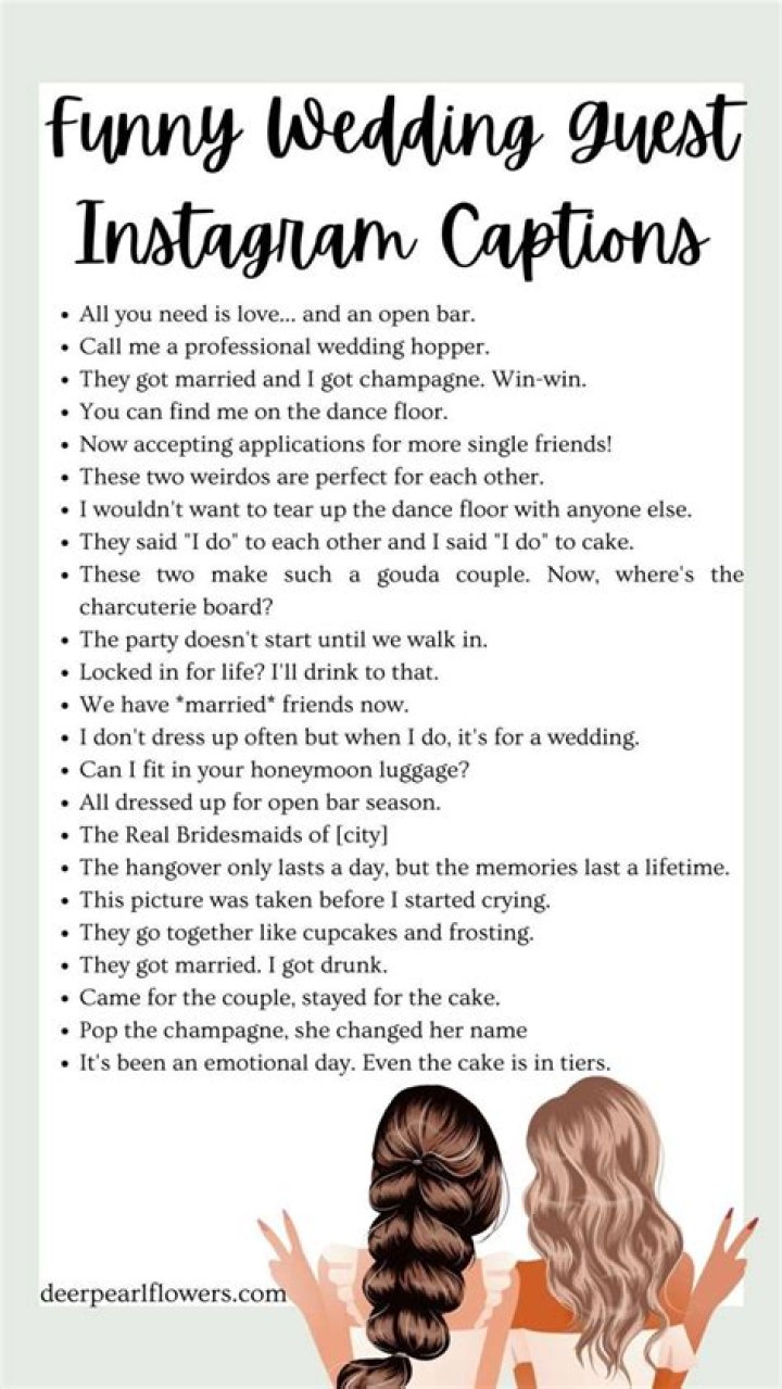 Unique Wedding Guest Photo Captions For Your Special Day